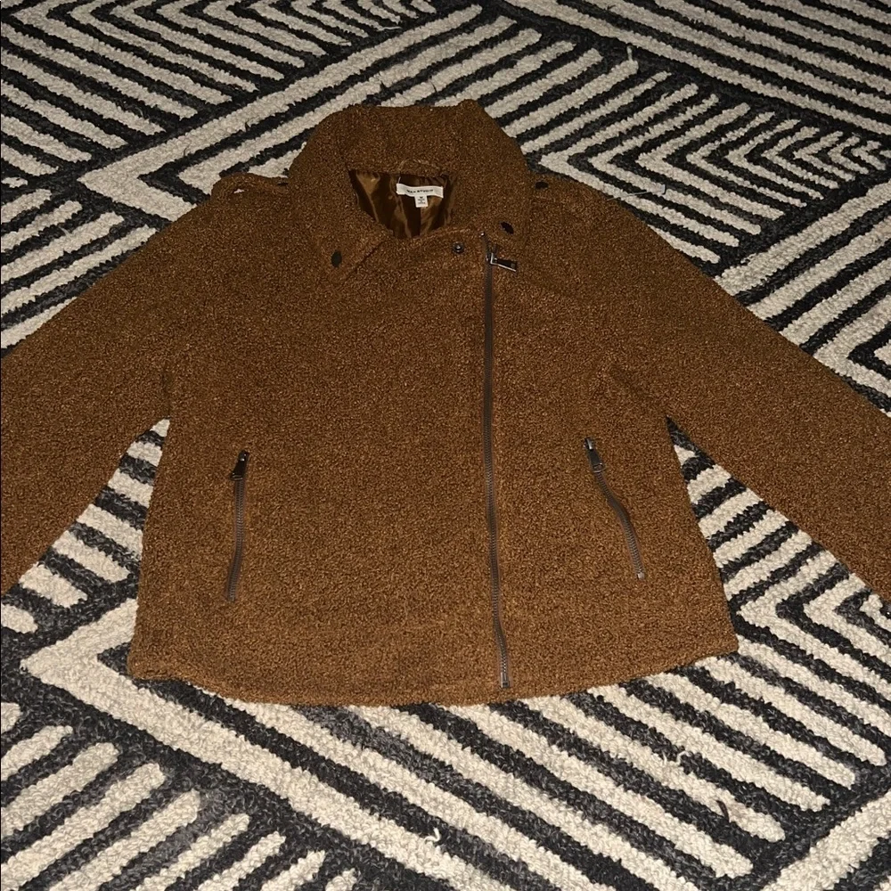 Max Studio Brown Teddy Jacket - Picture 2 of 4